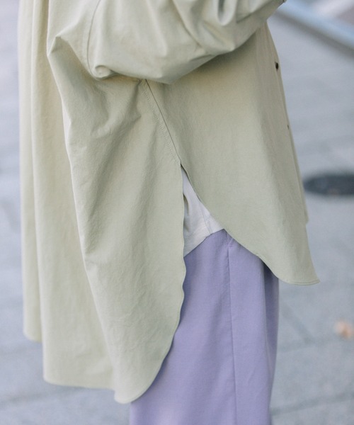 Munich（ミューニック）の「ドライタッチコットンタイプライターシャツアウター（シャツ/ブラウス・レディース・ホワイト/ダークブラウン/ライトグリーン・FREE）」の13枚目の写真