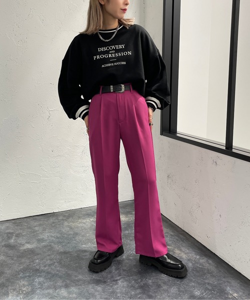 apres jour mignon(アプレジュールミニョン)の「ライン入りショートスウェット【ZOZOTOWN限定アイテム】(スウェット・レディース・グリーン/ブラック/オフホワイト/ナチュラル・X-LARGE/フリー)」の15枚目の写真