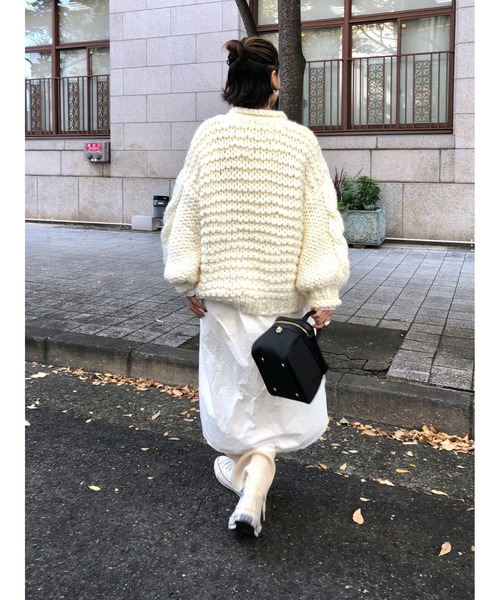 ulu（ウル）の「Original handmade knit（ニット/セーター・レディース・ホワイト/ブラック・FREE）」の17枚目の写真