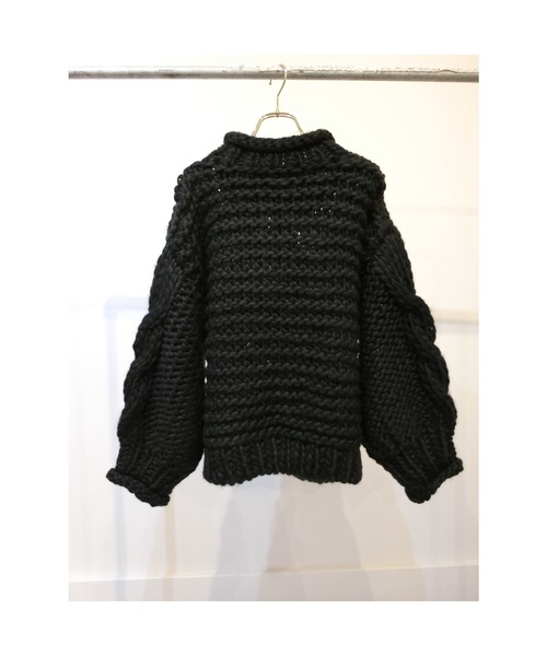 ulu（ウル）の「Original handmade knit（ニット/セーター・レディース・ホワイト/ブラック・FREE）」の8枚目の写真