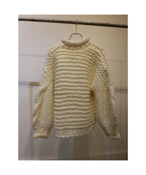 ulu（ウル）の「Original handmade knit（ニット/セーター・レディース・ホワイト/ブラック・FREE）」の19枚目の写真