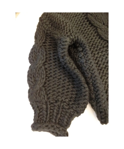 ulu（ウル）の「Original handmade knit（ニット/セーター・レディース・ホワイト/ブラック・FREE）」の6枚目の写真