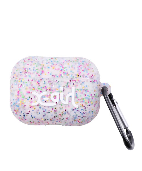 X-girl（エックスガール）の「MILLS LOGO RUBBER Airpods Pro CASE（ヘッドフォン/イヤホン・レディース・ブラック/マルチ・ONE SIZE）」の8枚目の写真