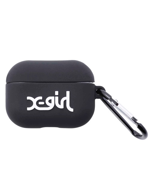 X-girl（エックスガール）の「MILLS LOGO RUBBER Airpods Pro CASE（ヘッドフォン/イヤホン・レディース・ブラック/マルチ・ONE SIZE）」の3枚目の写真