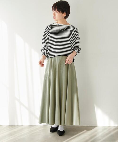 green label relaxing（グリーンレーベルリラクシング）の「【WEB限定】［XS/H148-155㎝］タイプライター フレア スカート（スカート・レディース・レッド/オリーブ/ダークグレー・XS）」の8枚目の写真