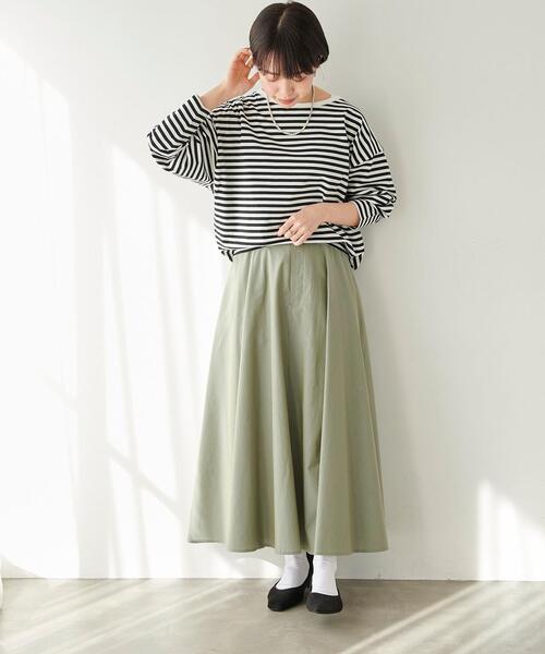 green label relaxing（グリーンレーベルリラクシング）の「【WEB限定】［XS/H148-155㎝］タイプライター フレア スカート（スカート・レディース・レッド/オリーブ/ダークグレー・XS）」の9枚目の写真