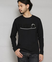 RM/サガラロゴ刺繍 クルーネック長袖Tシャツ