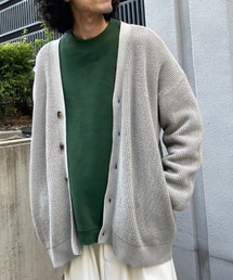 ワッフル編みカーディガン