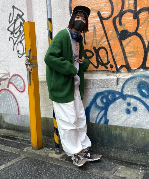 CPCM（シーピーシーエム）の「ワッフル編みカーディガン（カーディガン/ボレロ・メンズ・グレー/サックスブルー/グリーン/マスタード・FREE）」の15枚目の写真