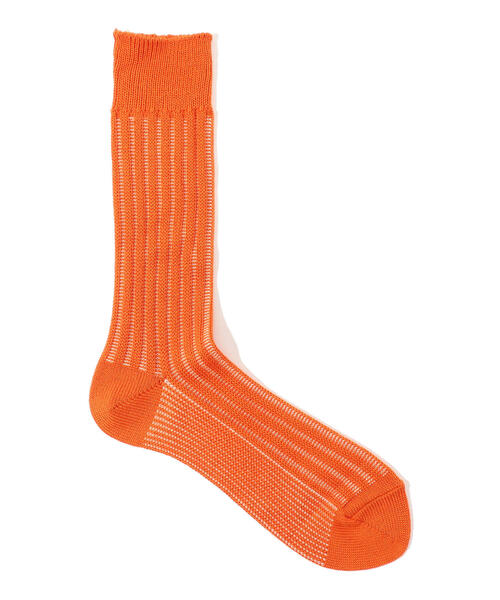 TOMORROWLAND （トゥモローランド）の「TOMORROWLAND レーヨンコットン ストライプソックス（ソックス/靴下・メンズ・グレー/グリーン系その他/オレンジ系その他/ブルー系その他3/パープル系その他3・FREE）」の5枚目の写真