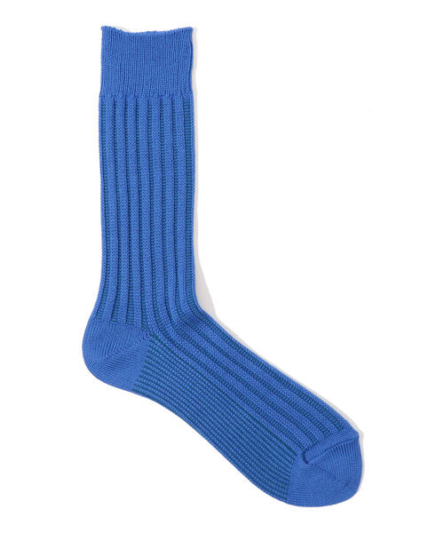 TOMORROWLAND （トゥモローランド）の「TOMORROWLAND レーヨンコットン ストライプソックス（ソックス/靴下・メンズ・グレー/グリーン系その他/オレンジ系その他/ブルー系その他3/パープル系その他3・FREE）」の3枚目の写真