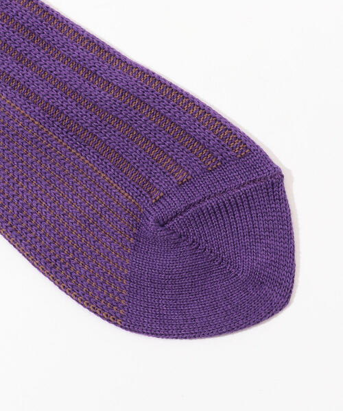 TOMORROWLAND （トゥモローランド）の「TOMORROWLAND レーヨンコットン ストライプソックス（ソックス/靴下・メンズ・グレー/グリーン系その他/オレンジ系その他/ブルー系その他3/パープル系その他3・FREE）」の8枚目の写真