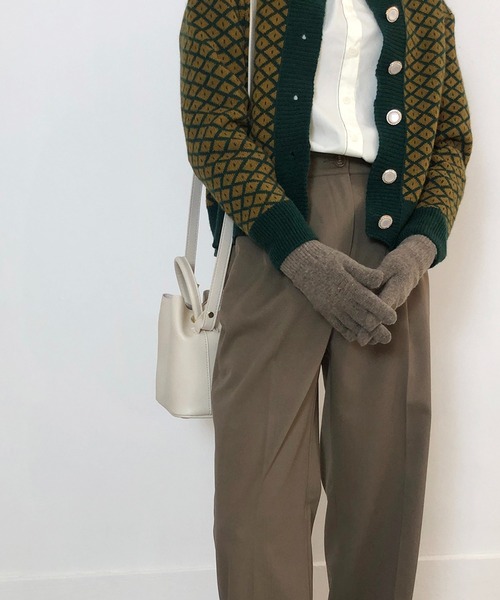 me+em select（ミームセレクト）の「シンプルニット手袋（手袋・レディース・チャコールグレー/ブラック/ベージュ/オートミール/ブラウン系その他・FREE）」の22枚目の写真