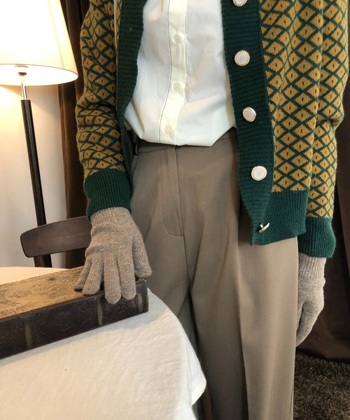 me+em select（ミームセレクト）の「シンプルニット手袋（手袋・レディース・チャコールグレー/ブラック/ベージュ/オートミール/ブラウン系その他・FREE）」の10枚目の写真