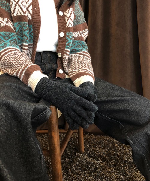 me+em select（ミームセレクト）の「シンプルニット手袋（手袋・レディース・チャコールグレー/ブラック/ベージュ/オートミール/ブラウン系その他・FREE）」の17枚目の写真