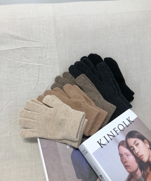 me+em select（ミームセレクト）の「シンプルニット手袋（手袋・レディース・チャコールグレー/ブラック/ベージュ/オートミール/ブラウン系その他・FREE）」の12枚目の写真