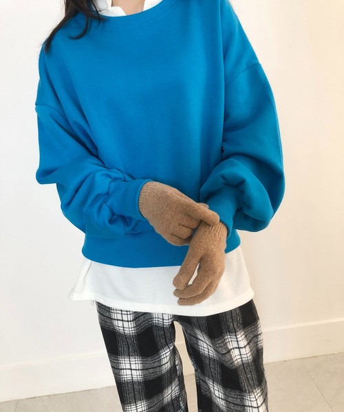 me+em select（ミームセレクト）の「シンプルニット手袋（手袋・レディース・チャコールグレー/ブラック/ベージュ/オートミール/ブラウン系その他・FREE）」の13枚目の写真