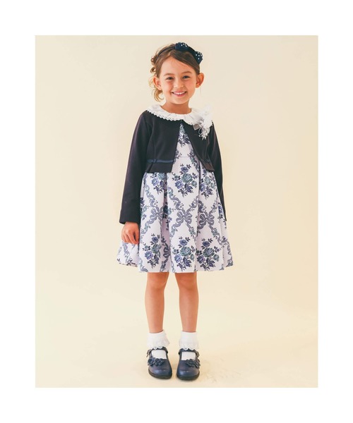 BeBe（ベベ）の「BeBe/フォーマルフラワーモチーフストラップシューズ(17~20cm)（ドレスシューズ・キッズ・ネイビー/ベージュ・19/20/17/18）」の6枚目の写真