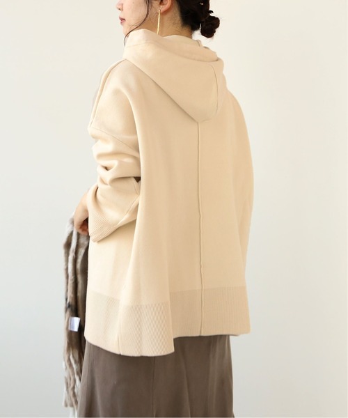 Simplicite(サンプリシテ)の「ニットWフェイスパーカー◆(ニット/セーター・レディース・ホワイト/ブラウン/キャメル/ブラック・FREE)」の21枚目の写真