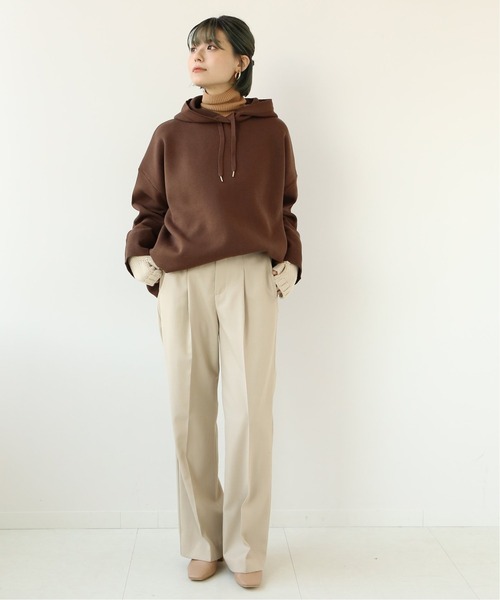 Simplicite(サンプリシテ)の「ニットWフェイスパーカー◆(ニット/セーター・レディース・ホワイト/ブラウン/キャメル/ブラック・FREE)」の5枚目の写真