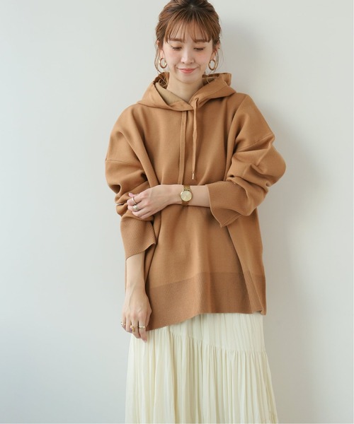 Simplicite(サンプリシテ)の「ニットWフェイスパーカー◆(ニット/セーター・レディース・ホワイト/ブラウン/キャメル/ブラック・FREE)」の22枚目の写真