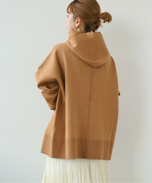 Simplicite(サンプリシテ)の「ニットWフェイスパーカー◆(ニット/セーター・レディース・ホワイト/ブラウン/キャメル/ブラック・FREE)」の11枚目の写真