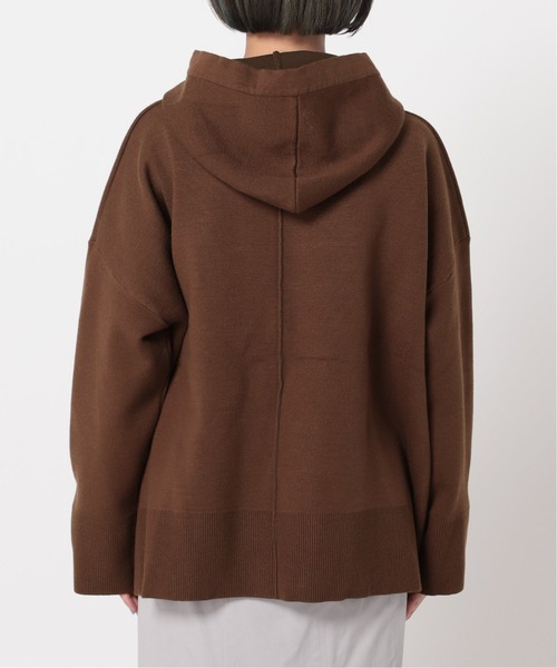 Simplicite(サンプリシテ)の「ニットWフェイスパーカー◆(ニット/セーター・レディース・ホワイト/ブラウン/キャメル/ブラック・FREE)」の7枚目の写真