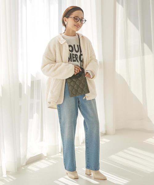 田中亜希子さんコラボ ]選べる2type 2Wayボアorキルティングコート