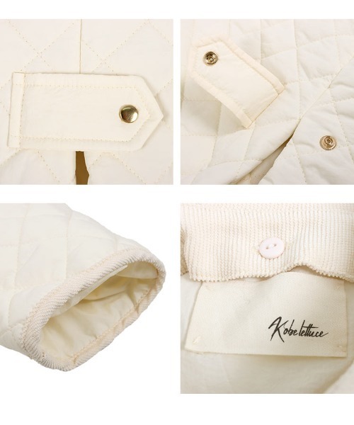 KOBE LETTUCE（コウベレタス）の「[ 田中亜希子さんコラボ ]選べる2type 2Wayボアorキルティングコート（ダウンジャケット/コート・レディース・アイボリー/カーキ/ブラック/ホワイト系・M/S）」の22枚目の写真