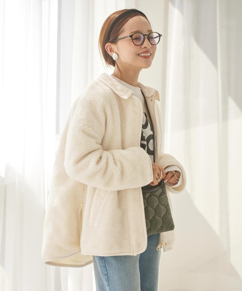 田中亜希子さんコラボ ]選べる2type 2Wayボアorキルティングコート