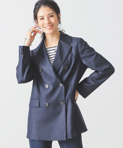 BEAMS LIGHTS（ビームスライツ）の「BEAMS LIGHTS / ダブル ジャケット（テーラードジャケット・レディース・ネイビー/ホワイト系その他5・38/36）」の19枚目の写真