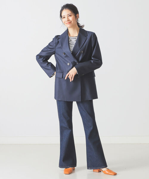 BEAMS LIGHTS（ビームスライツ）の「BEAMS LIGHTS / ダブル ジャケット（テーラードジャケット・レディース・ネイビー/ホワイト系その他5・38/36）」の18枚目の写真