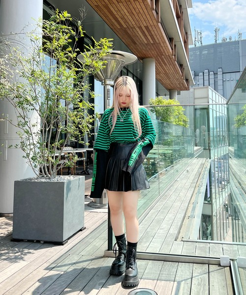 Figments（フィグメンツ）の「合皮プリーツミニスカート（スカート・レディース・ブラック・SMALL/MEDIUM）」の11枚目の写真