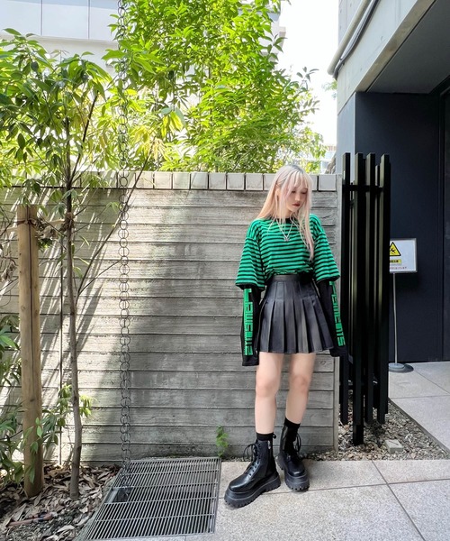 Figments（フィグメンツ）の「合皮プリーツミニスカート（スカート・レディース・ブラック・SMALL/MEDIUM）」の10枚目の写真