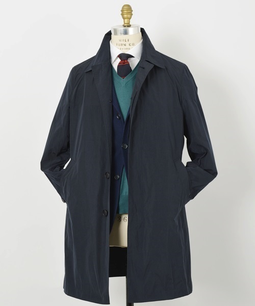 SHIPS（シップス）の「★★SD: カラーコート ソリッド■（ステンカラーコート・メンズ・グリーン/ネイビー/オレンジ・MEDIUM/SMALL/LARGE/X-LARGE）」の3枚目の写真