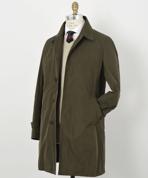 SHIPS（シップス）の「★★SD: カラーコート ソリッド■（ステンカラーコート・メンズ・グリーン/ネイビー/オレンジ・MEDIUM/SMALL/LARGE/X-LARGE）」の2枚目の写真