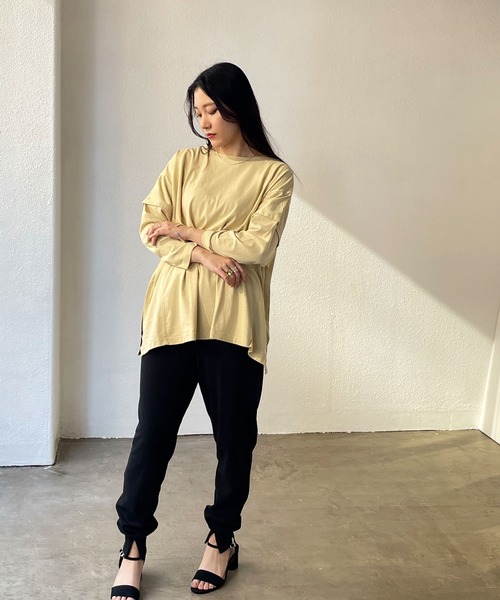 Shelly island（シェリーアイランド）の「フロントスリットジョガーパンツ（その他パンツ・レディース・ブラック/ピンク・M）」の15枚目の写真