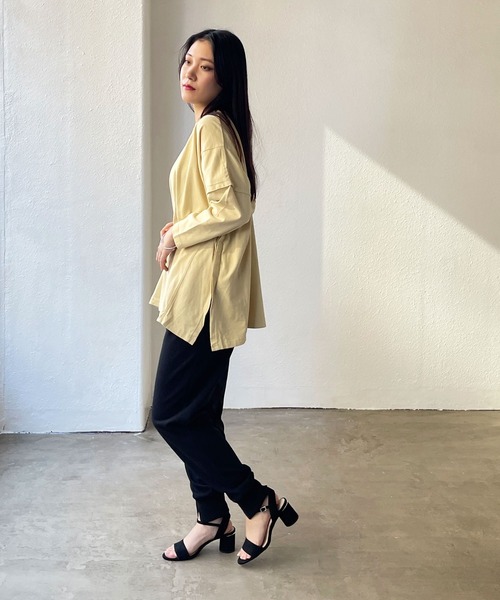 Shelly island（シェリーアイランド）の「フロントスリットジョガーパンツ（その他パンツ・レディース・ブラック/ピンク・M）」の16枚目の写真