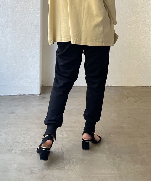 Shelly island（シェリーアイランド）の「フロントスリットジョガーパンツ（その他パンツ・レディース・ブラック/ピンク・M）」の12枚目の写真