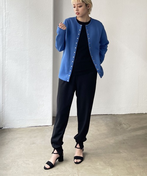 Shelly island（シェリーアイランド）の「フロントスリットジョガーパンツ（その他パンツ・レディース・ブラック/ピンク・M）」の6枚目の写真