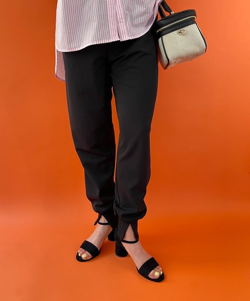 Shelly island（シェリーアイランド）の「フロントスリットジョガーパンツ（その他パンツ・レディース・ブラック/ピンク・M）」の21枚目の写真