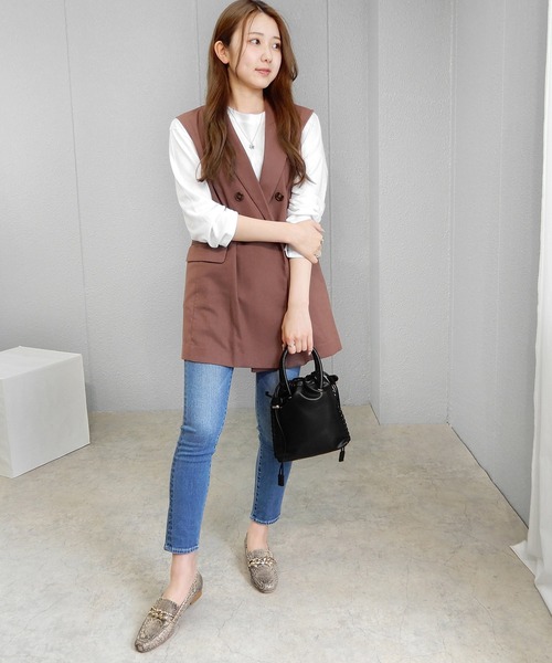 minia(ミニア)の「かがりステッチ2WAYバッグ<巾着・ショルダー>(ショルダーバッグ・レディース・グリーン/アイボリー/シルバー/ブラック・FREE)」の5枚目の写真