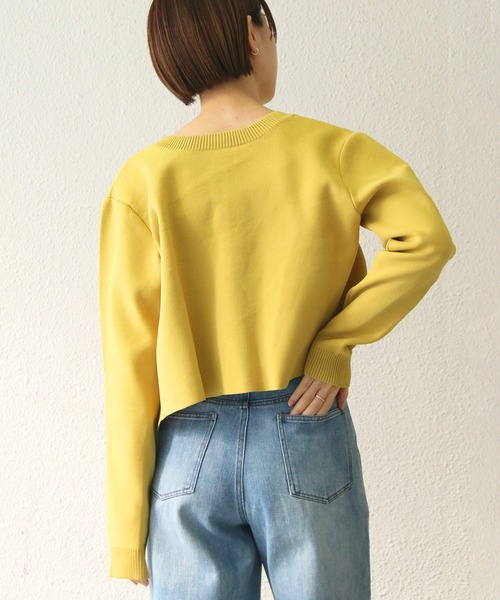 notch.（ノッチ）の「カラーショートニットカーデ（カーディガン/ボレロ・レディース・ピンク/ライム/イエロー/ブルー/グリーン・M）」の21枚目の写真