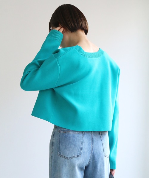 notch.（ノッチ）の「カラーショートニットカーデ（カーディガン/ボレロ・レディース・ピンク/ライム/イエロー/ブルー/グリーン・M）」の15枚目の写真