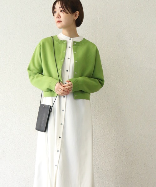 notch.（ノッチ）の「カラーショートニットカーデ（カーディガン/ボレロ・レディース・ピンク/ライム/イエロー/ブルー/グリーン・M）」の6枚目の写真