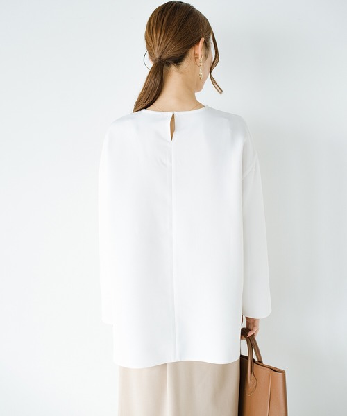 haco!(ハコ)の「ブラウスのきちんと感とTシャツの気軽さのいいとこ取りを実現した便利なシンプルTブラウス by que made me(シャツ/ブラウス・レディース・ホワイト/ベージュ/ミント・SMALL/MEDIUM/LARGE/X-LARGE)」の15枚目の写真