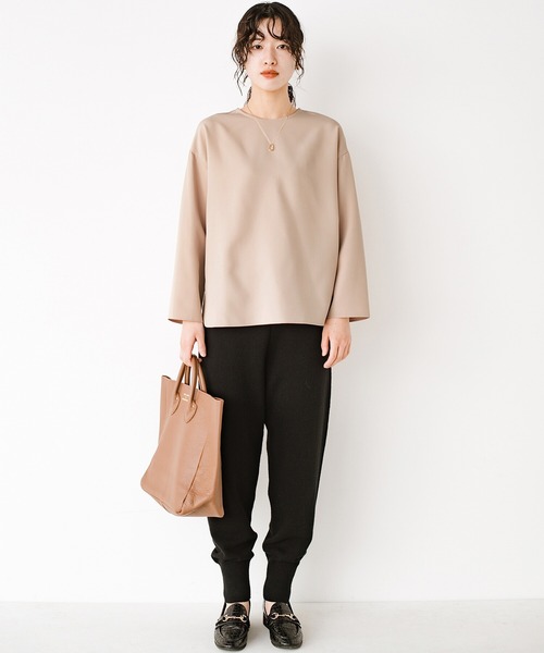 haco!(ハコ)の「ブラウスのきちんと感とTシャツの気軽さのいいとこ取りを実現した便利なシンプルTブラウス by que made me(シャツ/ブラウス・レディース・ホワイト/ベージュ/ミント・SMALL/MEDIUM/LARGE/X-LARGE)」の12枚目の写真