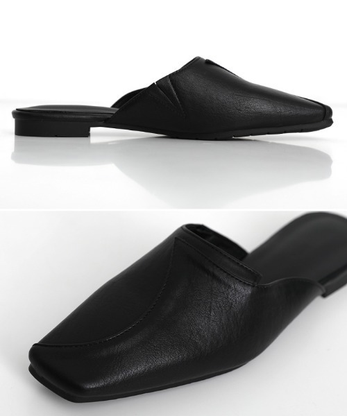 select MOCA（セレクトモカ）の「フェイクレザーカーブデザインバブーシュ（その他シューズ・レディース・ブラック/ブラウン/アイボリー・SMALL/MEDIUM/LARGE）」の17枚目の写真