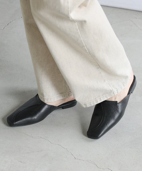 select MOCA（セレクトモカ）の「フェイクレザーカーブデザインバブーシュ（その他シューズ・レディース・ブラック/ブラウン/アイボリー・SMALL/MEDIUM/LARGE）」の13枚目の写真