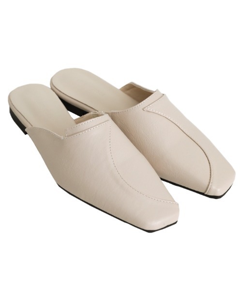 select MOCA（セレクトモカ）の「フェイクレザーカーブデザインバブーシュ（その他シューズ・レディース・ブラック/ブラウン/アイボリー・SMALL/MEDIUM/LARGE）」の15枚目の写真